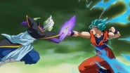 With his God Split Cut technique, Zamasu (Dragon Ball Super) uses Ki to sharpen his hand.