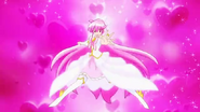 Forever Lovely (Happiness Charge Precure) is the final form of Cure Lovely from combining all the Cure's powers in the series into a final transformation form.