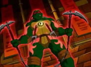 Raphael (TMNT 2003) wields 'Banrai', which can shatter mountains with its thunder.