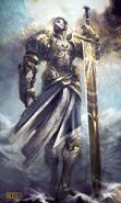 Brought by an angel to Charlemagne, Durandal (French Folklore) is the indestructible sword of Paladin Roland said to be the sharpest sword in all existence, able to cleave large boulders in one strike.