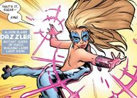 Dazzler (Marvel Comics) can likewise bend converted light energy into sound waves to release acoustic/ultrasonic blasts.
