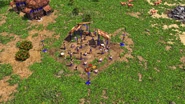 Iroquois/Haudenosaunee Villagers (Age of Empires III) performing rituals at the Community Plaza.