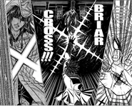 John Doe's Briar Cross.png (899 KB) John Doe (Embalming: The Tale of Another Frankenstein) using his Briar Cross to fire off a high-pressured blood blast.