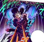 While his Stand 20th Century Boy is active, Magnet Magnet (Jojo's Bizarre Adventure), is completely immune to attacks and damage inflicted upon him