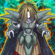 Unlike Guardian Eatos who is a creature of purity and light, Guardian Dreadscythe (Yu-Gi-Oh!) is a monster of darkness and evil.