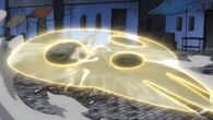 Death (Soul Eater) is able to create Skull shield pertaining to Death's symbol.