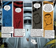 Eye Boy, Rachel Summers, Daken and Prodigy (Marvel Comics) demonstrating their respective lie detectors.