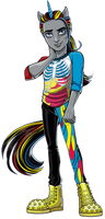 Neighthan Rot (Monster High) is half-unicorn, half-zombie.