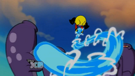 Omi (Xiaolin Showdown) is the Dragon of Water and can manipulate water in any shape and form, such as liquid, ice and snow, and give them shape.