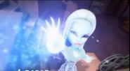 Abbey Bominable (Monster High) projecting an ice beam.