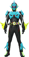 Aruto Hiden (Kamen Rider Zero-One) as Kamen Rider Zero-One Biting Shark,...