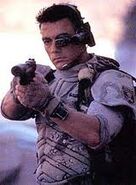 Being re-animated, Luc Deveraux (Universal Soldier) was genetically engineered to peak physical condition.