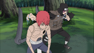 Kankuro added a few weapons to Sasori's body before adding it to his puppet collection