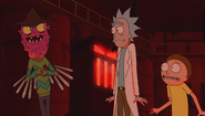 Scary Terry, Rick Sanchez and Morty Smith (left to right) (Rick and Morty) have different methods of traveling through dreams.