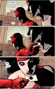 Daredevil's (Marvel Comics) reflexes have been hone to the pinnacle enabling him to catch one of Bullseye's thrown playing card with ease.