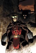 Though naturally blind, Doctor Mid-Nite (DC Comics) possesses Infrared Vision that allows him to see to an extent.