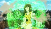King (The Seven Deadly Sins) using Chastiefol Form Eight: Pollen Garden to create a large barrier made of pollen from the Sacred Tree capable of withstanding even the most powerful attacks.