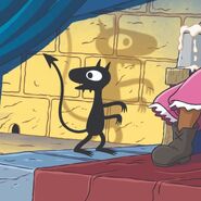 As a demon, Luci (Disenchantment) can manipulate shadows and even make out with someone else's shadow.