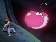 Mew (Pokemon: The First Movie) creating a bouncy bubble out of psychic energy.