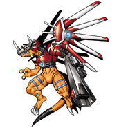 Trident Revolver (Digimon) is a gigantic revolver made of Chrome Digizord, that possess tremendous destructive power equivalent to a nuclear warhead.