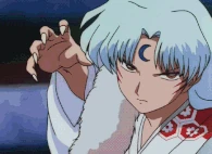 Sesshōmaru (InuYasha) using his Dokkasō/Toxic Luster Claw to cover his claws in deadly acidic poison.