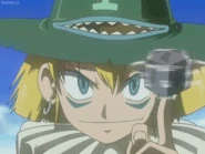 General's (MÄR/Marchen Awakens Romance) arm is cursed with his Ghost ÄRM, Gegensatz, and can change form depending on the side Pause's Ghost ÄRM, Würfel lands on.