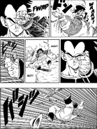 Raditz (Dragon Ball Z) catches a shotgun bullet and propels it back at the farmer who tried to shoot him.