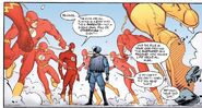 The Flash (DC Comics) creating a trail of afterimages via his incredible speed.