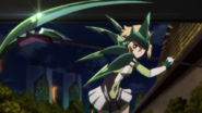 Kirika (Senki Zesshou Symphogear) wielding her Armed Gear, Igalima.