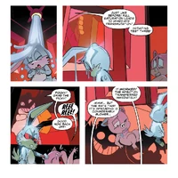 A Pocky and Picky (IDW's Sonic the Hedgehog), being infected with the Metal Virus, an artificial virus created by Dr. Eggman that robotizes organic matter.