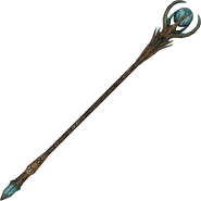 The Staff of Magnus (Elder Scrolls) is a powerful Magic Staff that can absorb Magica.