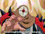 Kouga (Marchen Awakens Romance) activates an ÄRM to bind Alviss in ropes.