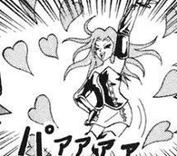 LOVE's (Bobobo-bo Bo-bobo) Dark Fist of Sexy revolves around her using her sensuality and sex-appeal to seduce and attack her opponents.