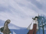 Kikyō (InuYasha) was a priestess of immense spiritual power, able to erect powerful spiritual barriers, and perform several mystic spells or enchantments, as well as purification.