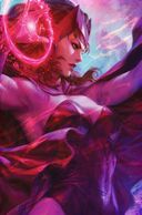 Wanda Maximoff/Scarlet Witch (Marvel Comics) can use telepathy though magic.