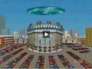 Kang (The Simpsons) destroying the totality of existence via the Accela-Ray.