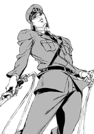 Kazuki Karaiya (JoJo's Bizarre Adventure: Crazy Diamond's Demonic Heartbreak) tried using a Cutting Torch to attack Josuke.