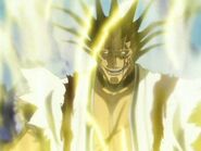 Kenpachi Zaraki (Bleach) was able to feel the tip of Tosen's blade and evade it in time while his other senses were completely nullified.