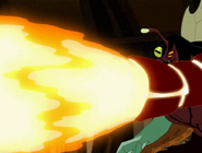Kevin 11 (Ben 10) can generate and project fire from his left hand just like Heatblast.