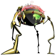 Quartzmon (Digimon) can absorb the data of other Digimon and produce clones from the data it absorbs.