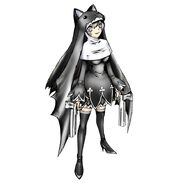 Sistermon Noir (Digimon) is a Champion Digimon markswoman with her twin T shaped guns Anthony.