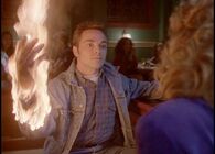 Cecil L'Ively (The X-Files) ignites his hand.