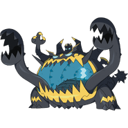 The Ultra Beast Guzzlord (Pokémon) is able to devour everything it encounters without leaving any waste products behind at all.