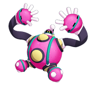 Bounce Man (Mega Man) can stretch out his arms.