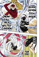 Doma's (Kimetsu no Yaiba) Blood Demon Art allows him to freely manipulate extremely cold and deadly ice generated from his flesh and blood, usually generating waves of razor-sharp blades in the form of ice shards...