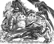 GutsNewSpeed2.png (429 KB) When wearing the Berserker Armour Guts' (Berserk) already incredible speed and reflexes are increased to near a supernatural level as he dodges an Apostles' attacks.