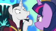 Chancellor Neighsay (My Little Pony: Friendship is Magic) stomps the ground with enough force to create a shockwave.