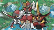 Pawniard-Bisharp-Kingambit (Pokémon) are all dark and steel type pokémon