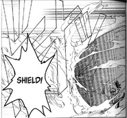 Sakura Kinomoto (Cardcaptor Sakura) uses the Shield to create a nigh-impenetrable magic barrier.