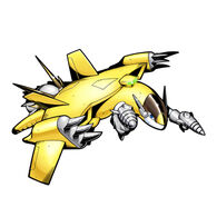 Sparrowmon (Digimon) can perform Random Laser by firing her ray guns.